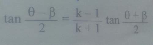 If sin theta =k sin beta prove that (theta-beta)/2 = k-1/k+1.tan (theta beta)/2