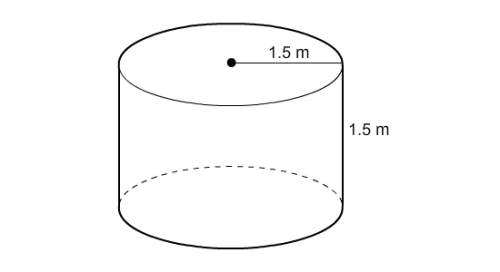 What is the surface area of the cylinder?  13.5π m2 18π m2