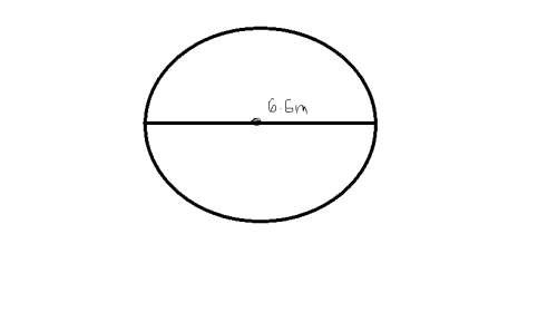 What is the area of the given circle in terms of pi?  a.16.2pi m^2 b.10.89pi m^2