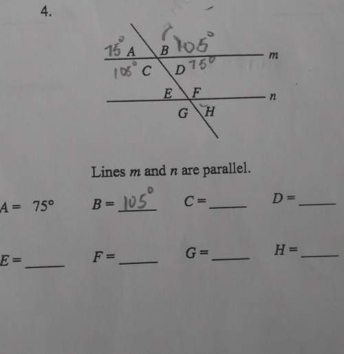 Line m and n are parallel what are the angles of the other letters?