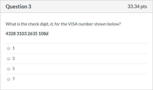 Correct answers only !  what is the check digit, d, for the visa number shown below?