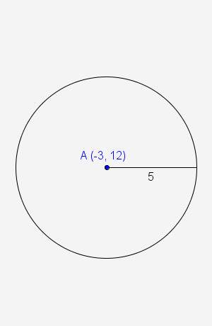 What is the general form of the equation of the given circle with center a?  a: x2 + y2