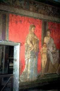 What is the following picture of?  fresco mosaic relief