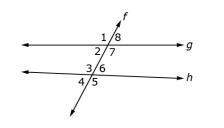 Which angle pairs must be supplementary? select the 4 answers that apply. angles 1 and