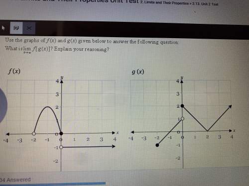 Use the graphs of f(x) and g(x) given below to answer the following question what is lim x-&gt; inf