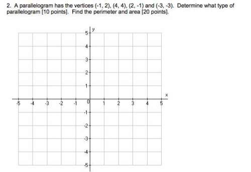 Aparallelogram has the vertices (-1, 2), (4, 4), (2, -1) and (-3, -3). determine what type of