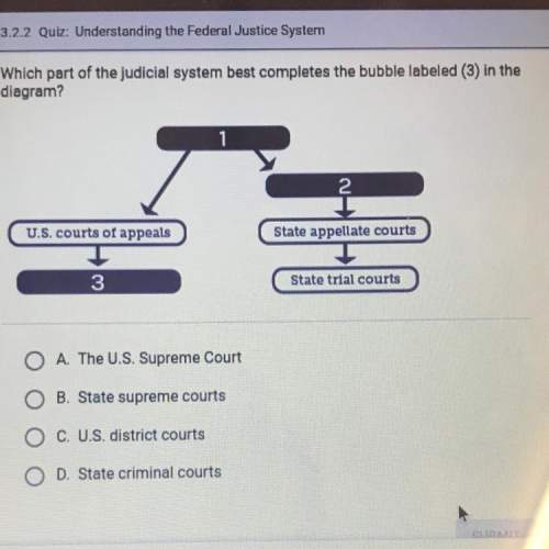 Which part of the judicial system best completes the bubble labeled (3) in the diagram?