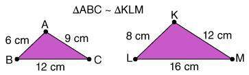 What is the ratio of the sides of to the corresponding sides of klm?  a. 1/2 b. 2/
