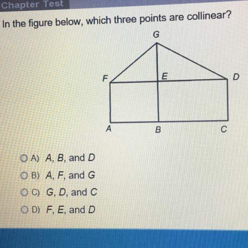 I’m the figure below, which three points are collinear?