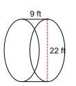 What is the lateral area of the cylinder? a. 615.85 ft.2 b. 515.01 ft.2 c. 625.25 ft.2 d. 622.04 ft