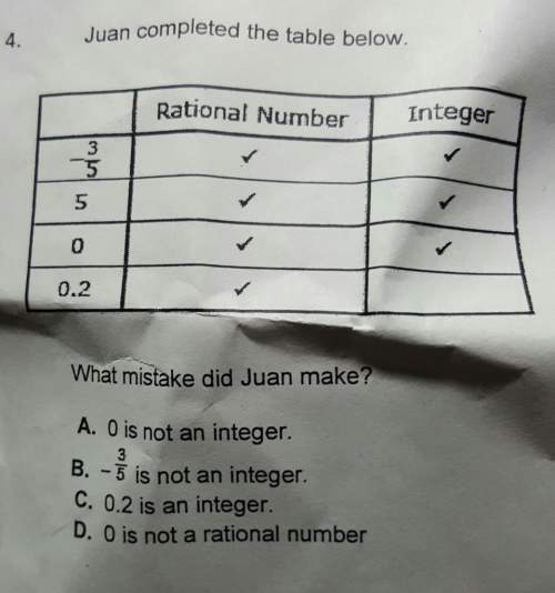 Juan completed the table below. what mistake did juan make?