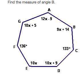 Find the measure of angle b. a. 186°  b. 12° c. 128 4/7°