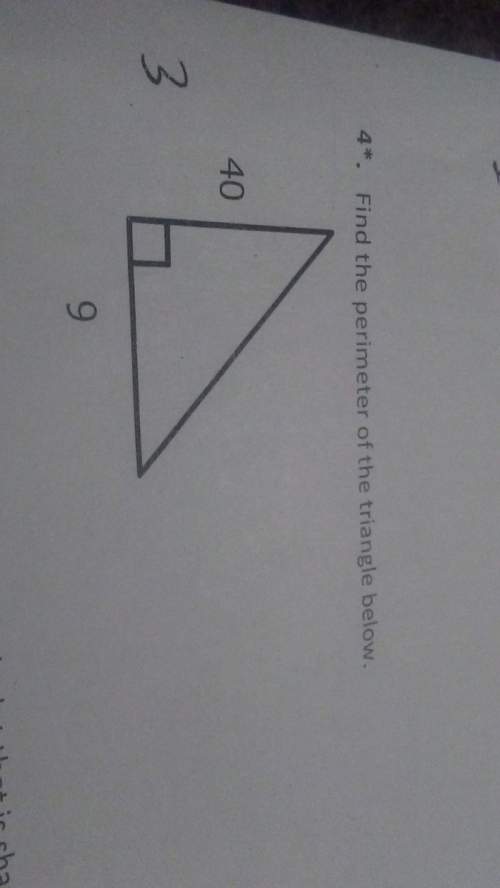Find the perimeter of the triangle 40 9