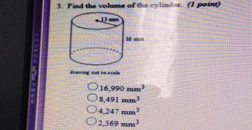 Asap. find the volume of the cylinder