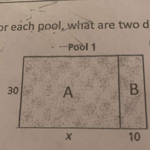 For each pool, what are two different but equivalent expressions for the total area?  ( all i
