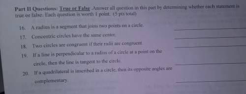Part ii questions: true or false answer all question in this part by determining whether each state