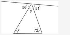 Find the measure of angle x in the figure below:  35° 47° 73° 78°