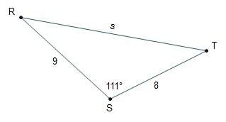 (10th grade geometry plsss ) what is the value of s to the nearest whole number?