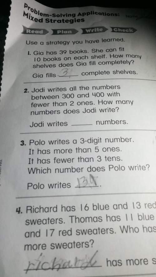 Polo writes a 3 digit number. it has more than 5 ones. it has fewer than 3 tens