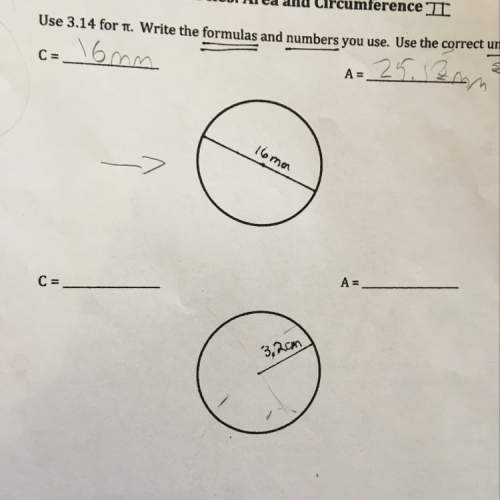 Need finding the circumstance and area of the 2 circle