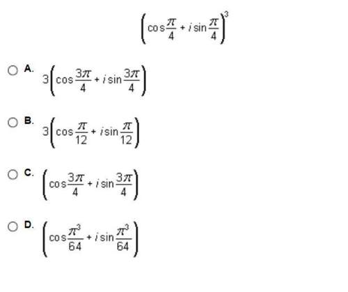 Use de moivre's theorem to write the complex number in trigonometric form.