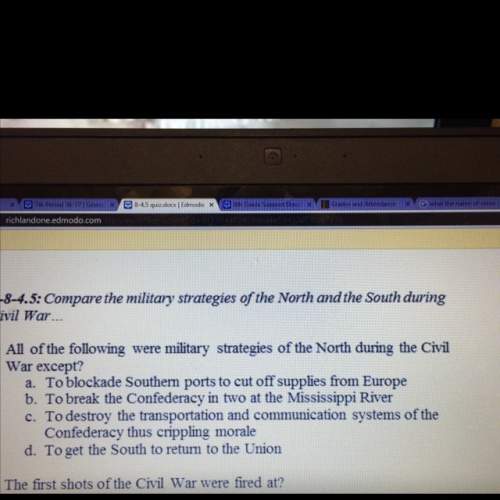 All of the following were military strategies of the north during the civil war except