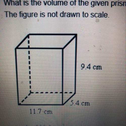What is the volume of the given prism? round the answer to the nearest tenth of a centimeter