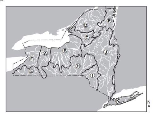 Over which two landscape regions do the streams in watershed d flow?  (1) tug hill plateau and