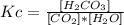 Kc=\frac{[H_{2}CO_{3} ] }{[CO_{2}]*[H_{2}O]  }