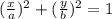 (\frac{x}{a})^2+(\frac{y}{b})^2=1