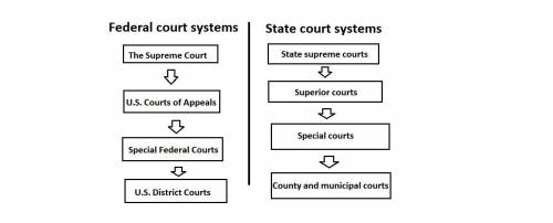 To help you understand this complex system, create an infographic of the federal and state court sys