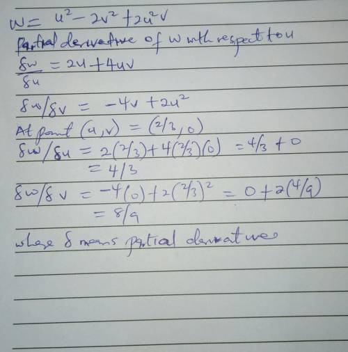 For the functions w=xy+yz+xz, x=u+2v, y=u-2v, and z=uv, express ζw/ζu and ζw/ζv using the chain rule