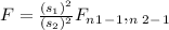 F = \frac{(s_1)^2}{(s_2)^2} F_n_1_-_1, _n_2_-_1