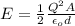 E=\frac{1}{2}\frac{Q^2A}{\epsilon_o d}