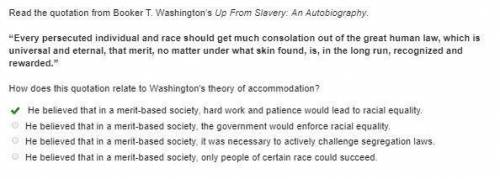 read the quotation from Booker T. Washington‘s African an autobiography every persecuted individual