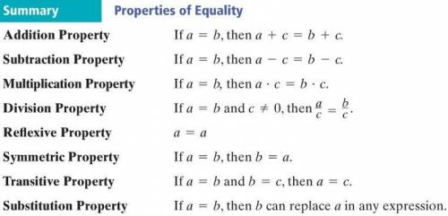 Which property of equality is used in solving x + 8 = 9?