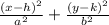 \frac{(x-h)^2}{a^2}+\frac{(y-k)^2}{b^2}