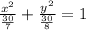 \frac{x^2}{\frac{30}{7}}+\frac{y^2}{\frac{30}{8}}=1
