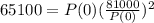 65100 = P(0)(\frac{81000}{P(0)})^{2}