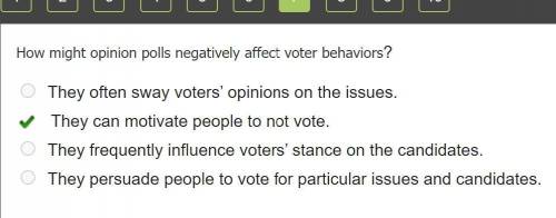 How might opinion polls negatively affect voter's behaviors