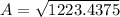 A=\sqrt{1223.4375}