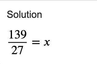 Solve algebraically for x: -23(x + 12) + 23x = −54x + 2