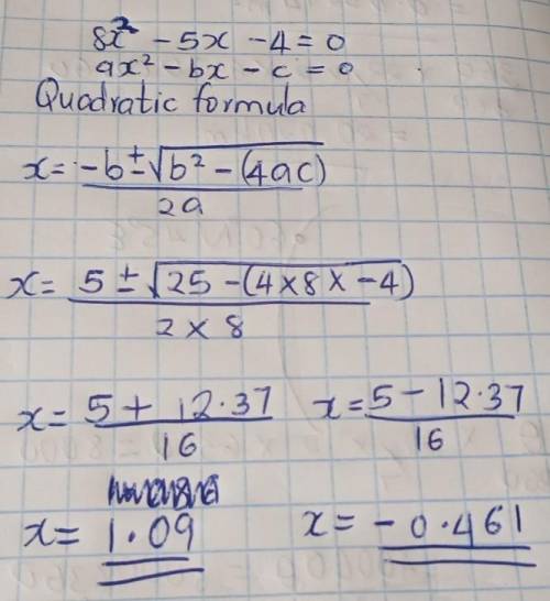 SOLVE THE QUADRATIC EQUATION TO 3 SIGNIFICANT FIGURES