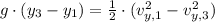 g \cdot (y_{3}-y_{1}) = \frac{1}{2}\cdot (v_{y,1}^{2}-v_{y,3}^{2})