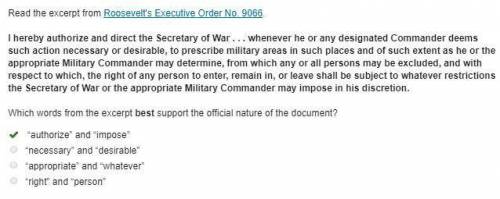 I hereby authorize and direct the Secretary of War . . . whenever he or any designated Commander dee