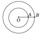 if OA= 3 & AB= 2 what is the ratio of the circumference of the smaller circle to the circumferen