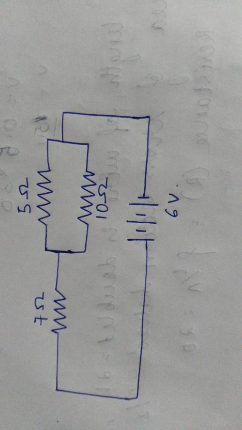 For the electric circuit given below, calculate: 3 (i) the equivalent resistance of the circuit, (ii
