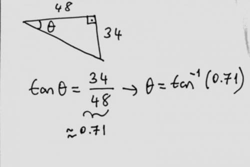 Help ASAP
Identify the correct trigonometry formula to use to solve for the given angle.
