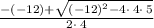 \frac{-\left(-12\right)+\sqrt{\left(-12\right)^2-4\cdot \:4\cdot \:5}}{2\cdot \:4}