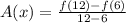 A(x) = \frac{f(12) - f(6)}{12 - 6}